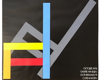 Per Arnoldi, Original Exhibition Museum Poster, Contemporary Art