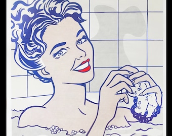 ロイ・リキテンスタイン美術館展ポスター、ミッキーマウスとドナルド