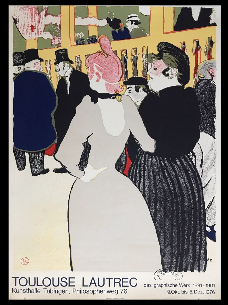 Toulouse Lautrec, Original Exhibition Museum Poster image 1