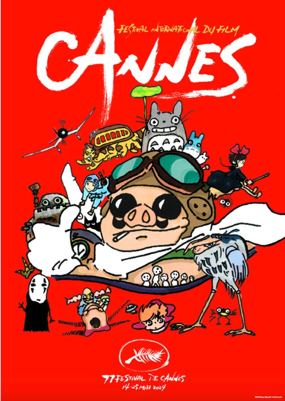 スタジオジブリ、鈴木敏夫、2024年カンヌ映画祭オリジナルポスター