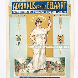 Cartel publicitario antiguo original