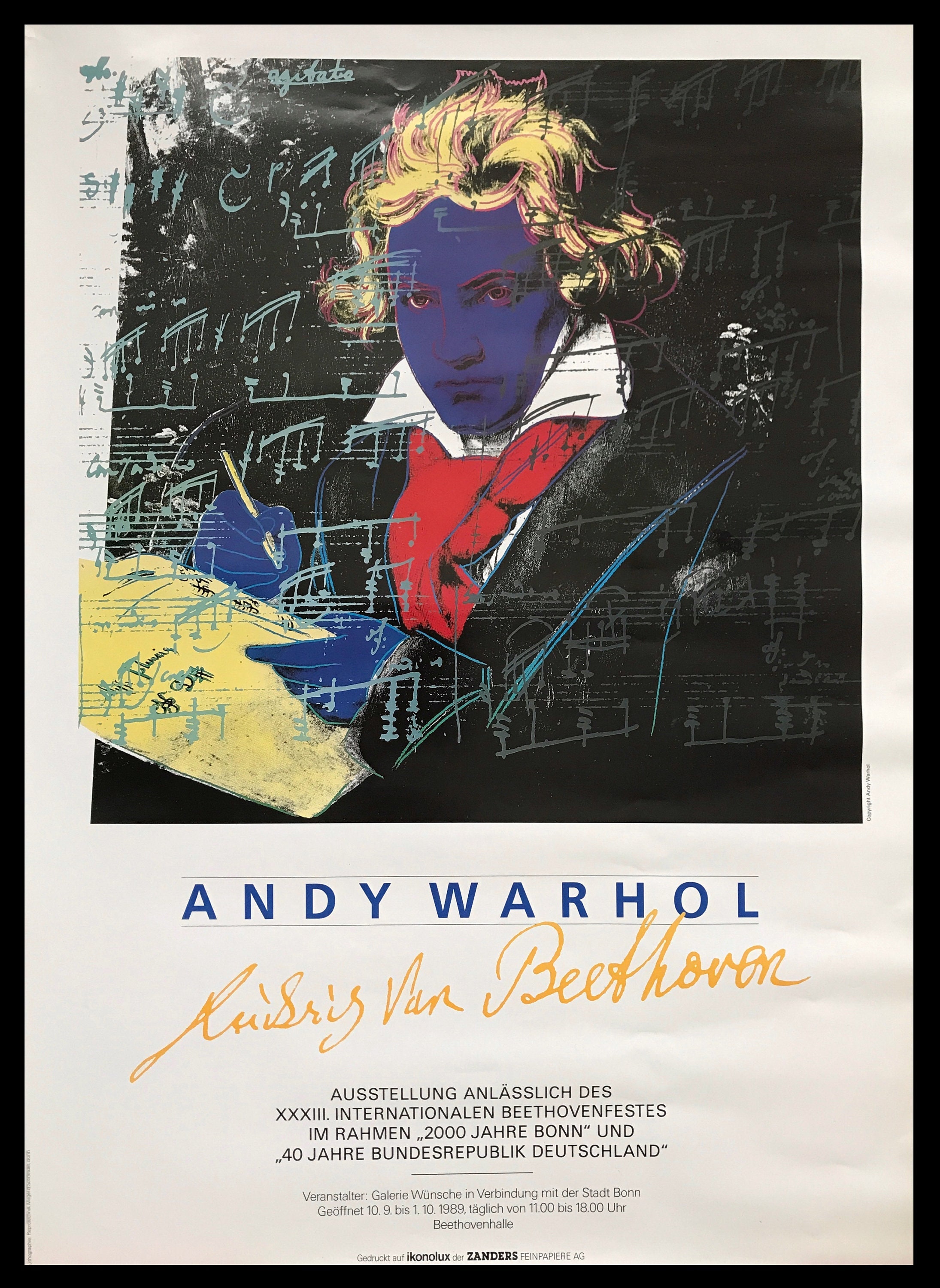 Andy Warhol ベートーヴェンBeethovenシルクスクリーンPINK Andy