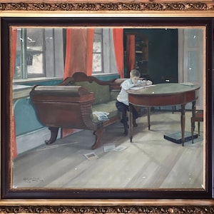 Antique Original Painting, Oil On Canvas