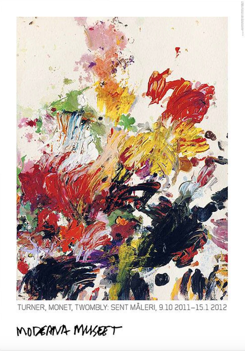 『サイ・トゥオンブリー Cy Twombly』スウェーデン現代美術館制作ポスター スウェーデン限定 特注額装付き 画家『サイ・トゥオンブリー Cy