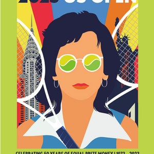Poster ufficiale originale degli US Open Tennis Championships 2023