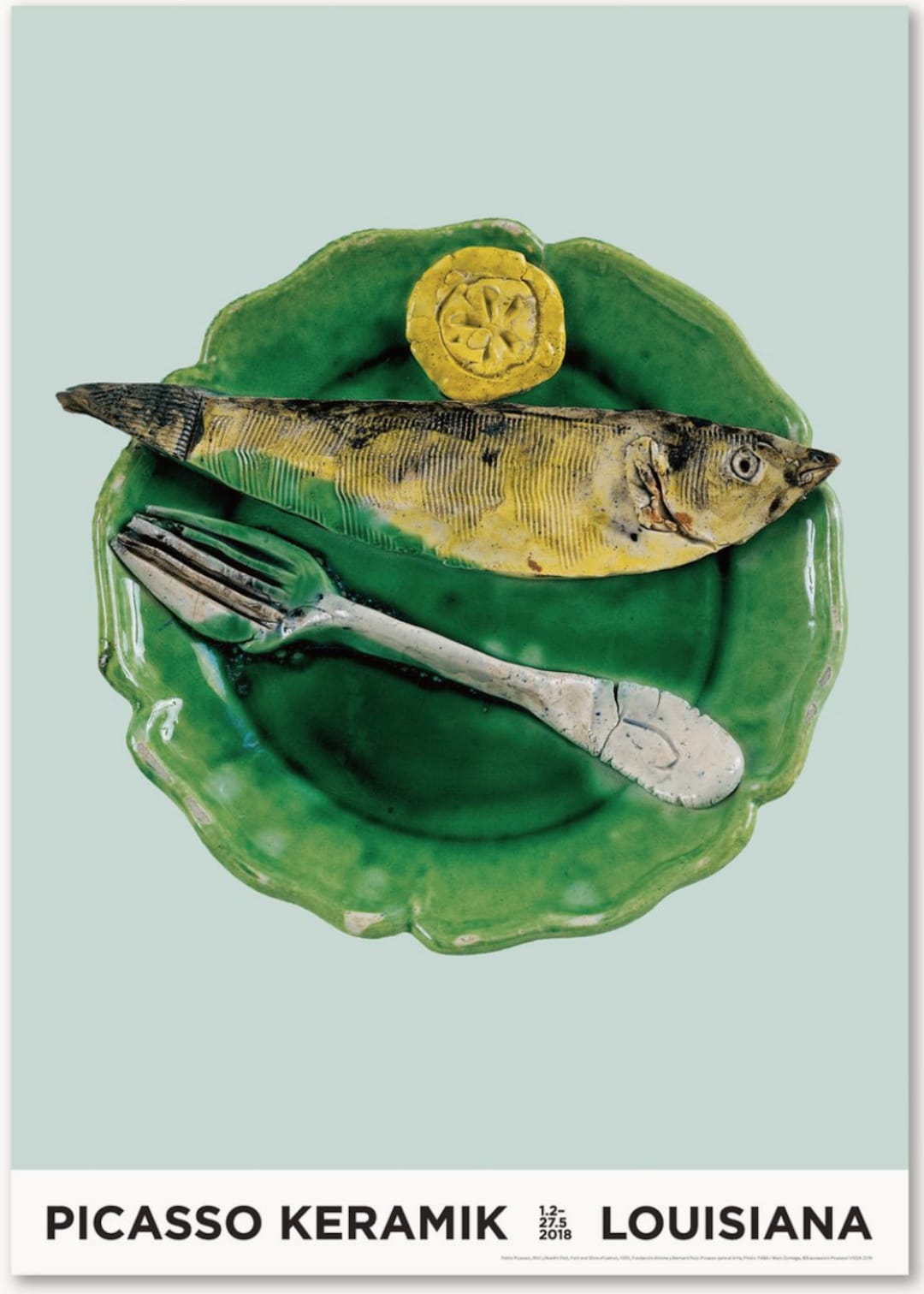パブロ・ピカソ、静物画、陶器、オリジナル展覧会美術館ポスター