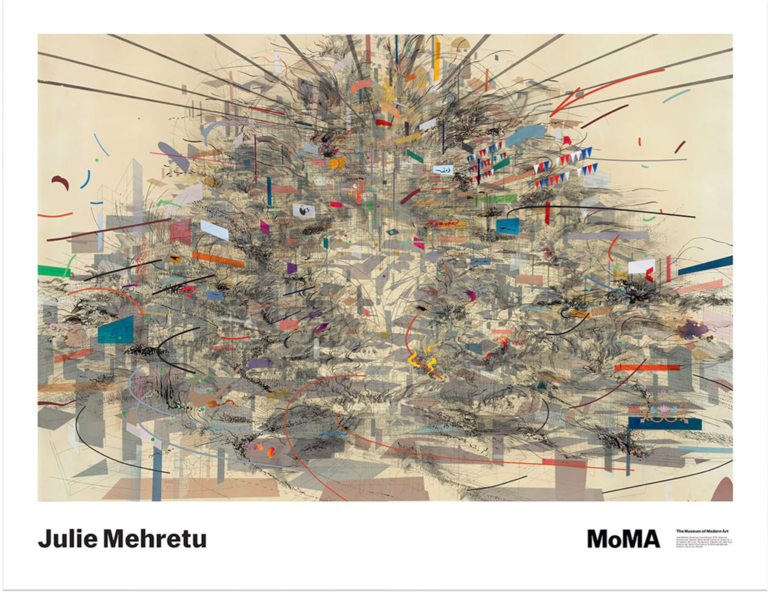 Julie Mehretu Art Poster Original Exhibition Museum Poster