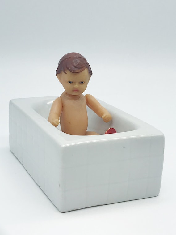 Bodo Hennig Edmund Müller Crailsheimer maison de poupée allemande Miniature  baignoire meubles jouet poupée -  France
