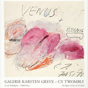 Cy Twombly Exhibition Poster - Sculptures - Museum Artist Cy Twombly Exhibition Poster - Sculptures - Museum Artist