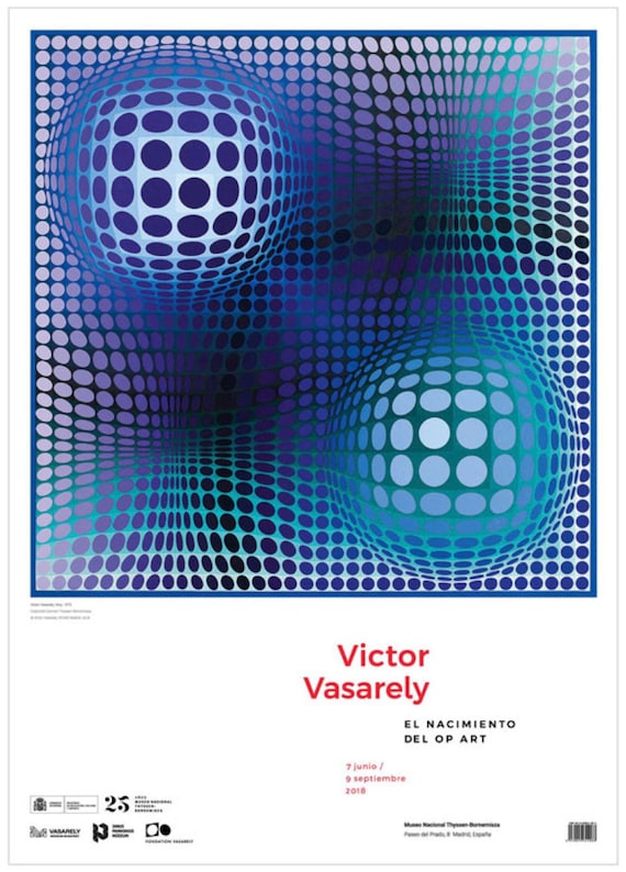 Ubarmhjertig let Christchurch Victor Vasarely Original Exhibition Museum Poster - Etsy