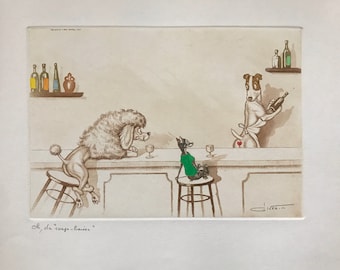 ボリス・オクライン作『パリの汚い犬たち』。オリジナル・サイン入り