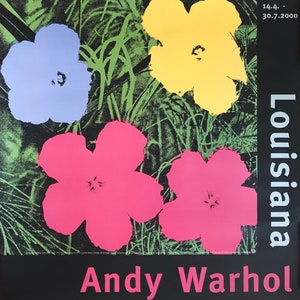 Andy Warhol, Flowers, Originales Ausstellung Museumsplakat