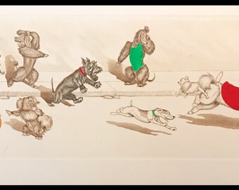 Boris O'klein, Dirty Dogs of Paris. Original Signed Etching. - Etsy