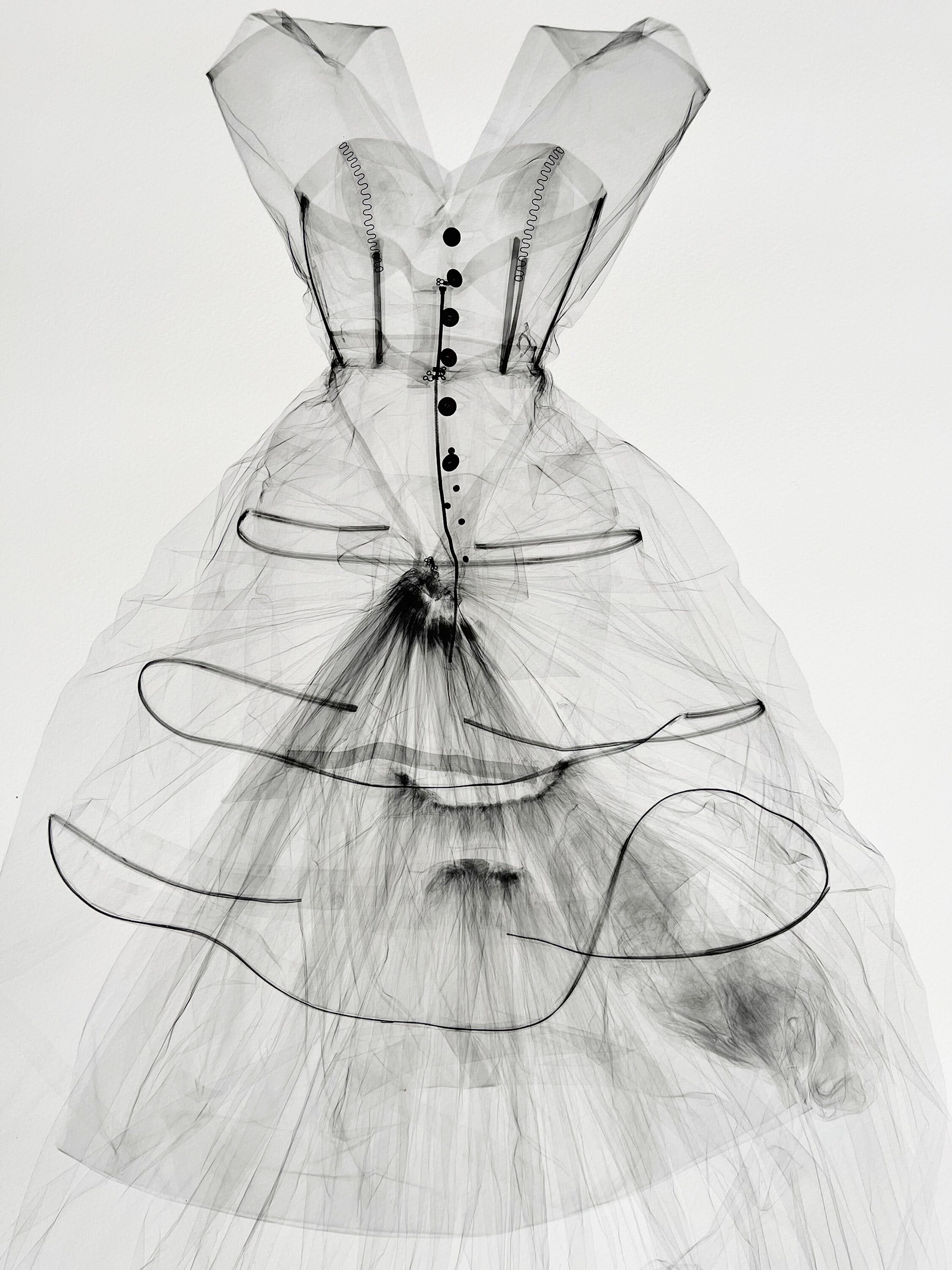 Nick Veasey, Balenciaga Dress X-ray, Original Print - Etsy Canada