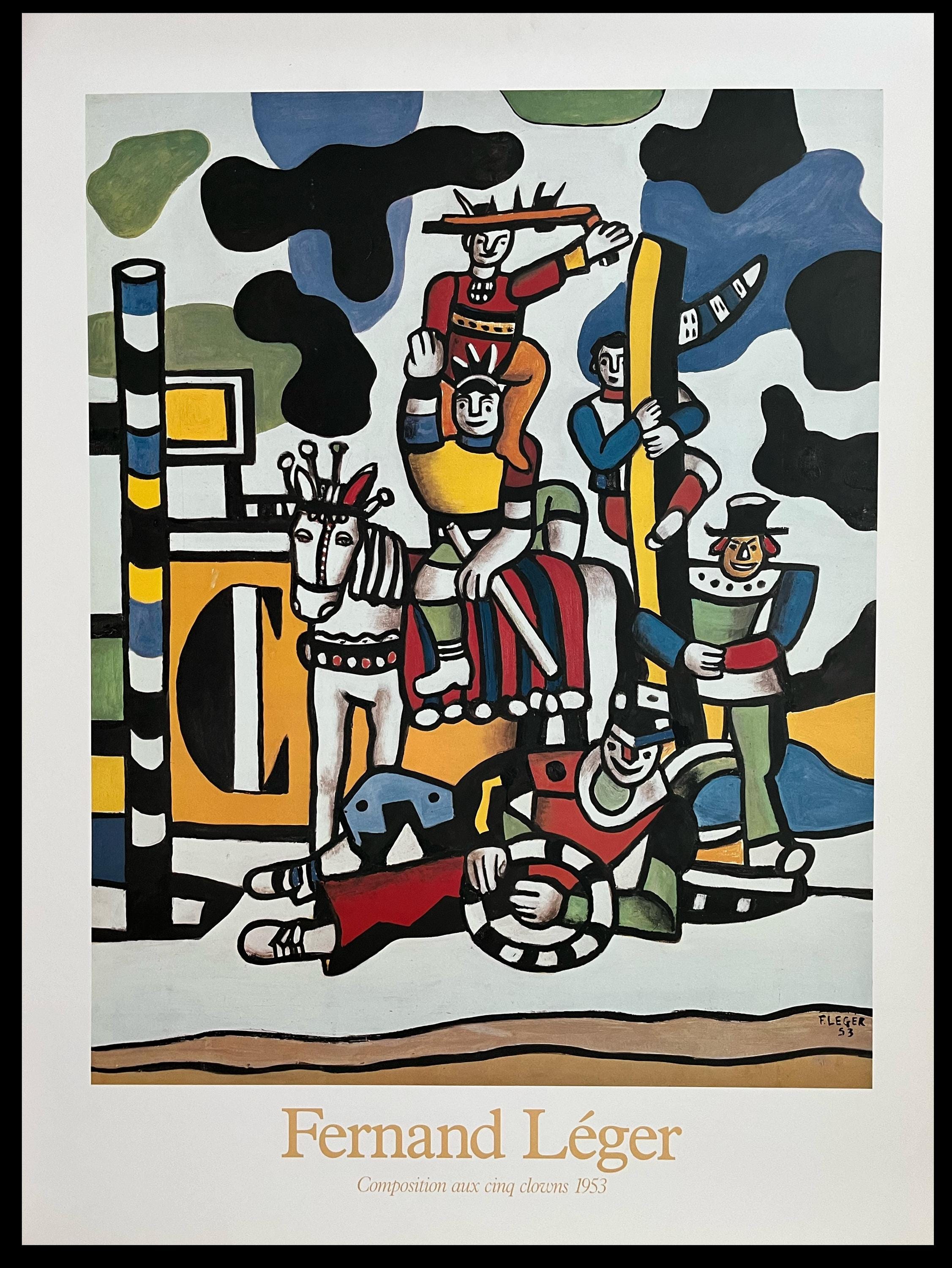 Fernand Leger, Composition With Five Clowns, Original Exhibition