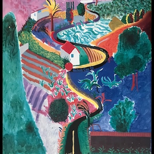 David Hockney, Nichols Canyon, Original Exhibition Museum Poster
