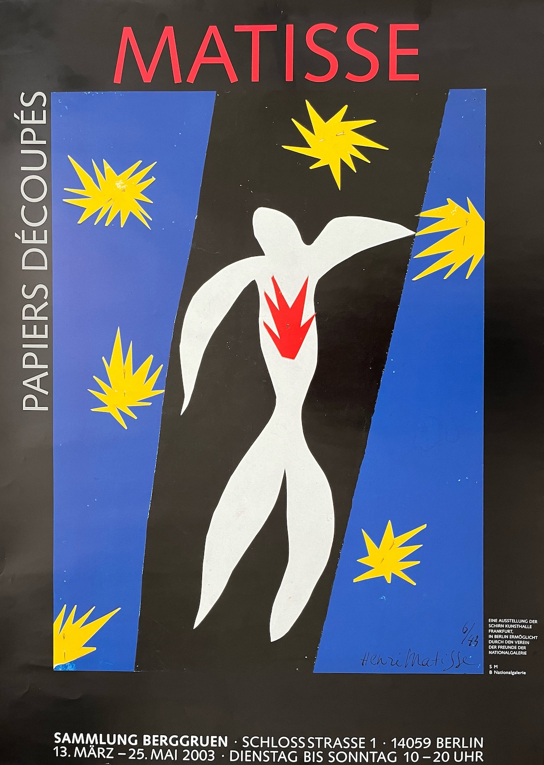 Henri Matisse, the Fall of Icarus, Original Exhibition Museum