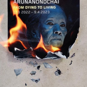 Korakrit Arunanondchai, cartel original de la exposición del museo