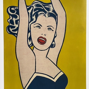 Roy Lichtenstein, Original Exhibition Museum Poster, Girl with Ball