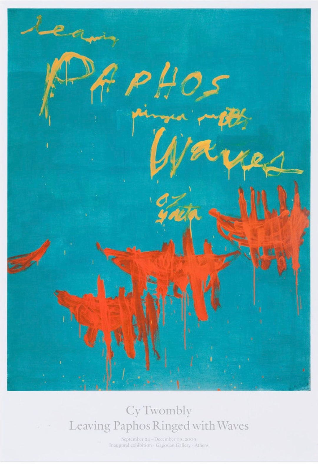 アートポスター サイ・トゥオンブリー エキシビジョンポスター サイ・トゥオンブリー、オリジナル展覧会博物館ポスター - Etsy 日本