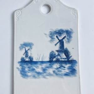 Antique Breakfast Bread Cheese Cutting Board Plate German Collectable
