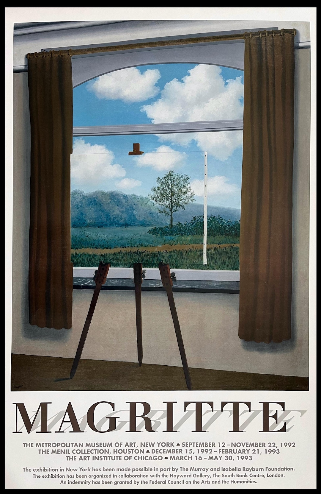 ルネ・マグリット『人間の条件』、オリジナル展覧会美術館ポスター