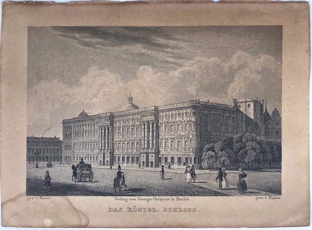 Germany Berlin Etching Engraving Print Original print Antique Art Gravure