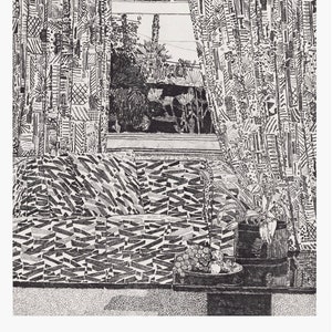 Jonas Wood, cartel original de la exposición del museo