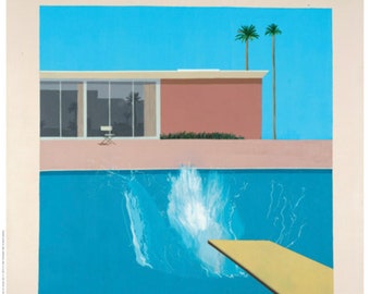 David Hockney, Splash, Original Exhibition Museum Poster