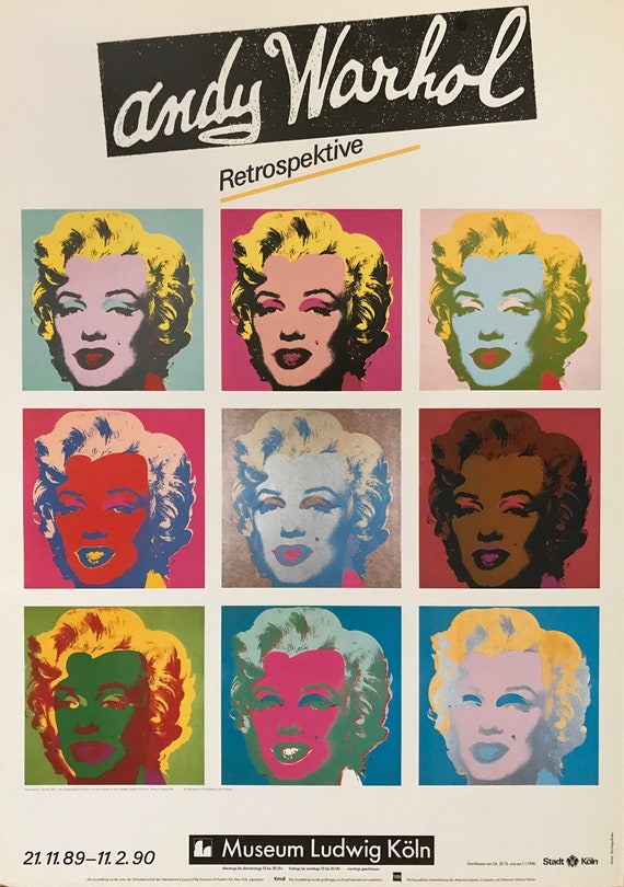 Andy Warhol, Marilyn, Original Exhibition Museum Poster - Etsy