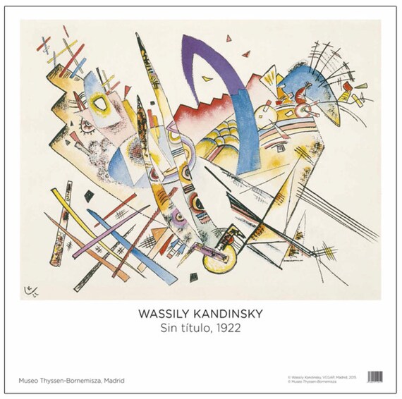 ● カンジスキー Wassily Kandinsky　1969 展覧会ポスター ワシリー・カンディンスキー、オリジナル展覧会美術館ポスター - Etsy 日本