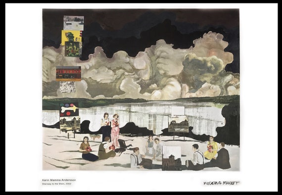 額装済み ポスター Mamma Andersson ママ・アンダーソン アート Mamma Andersson Large Art Exhibition Poster - 33.1