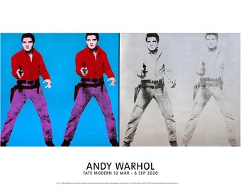 Andy Warhol, Elvis Presley, affiche originale du musée de l'exposition