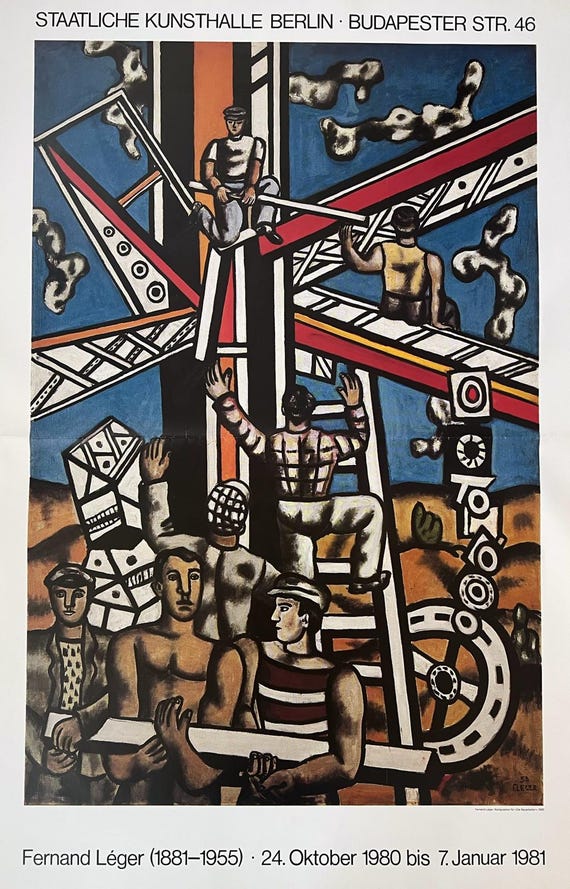 Fernand Leger, Construction Workers, Original Exhibition Museum