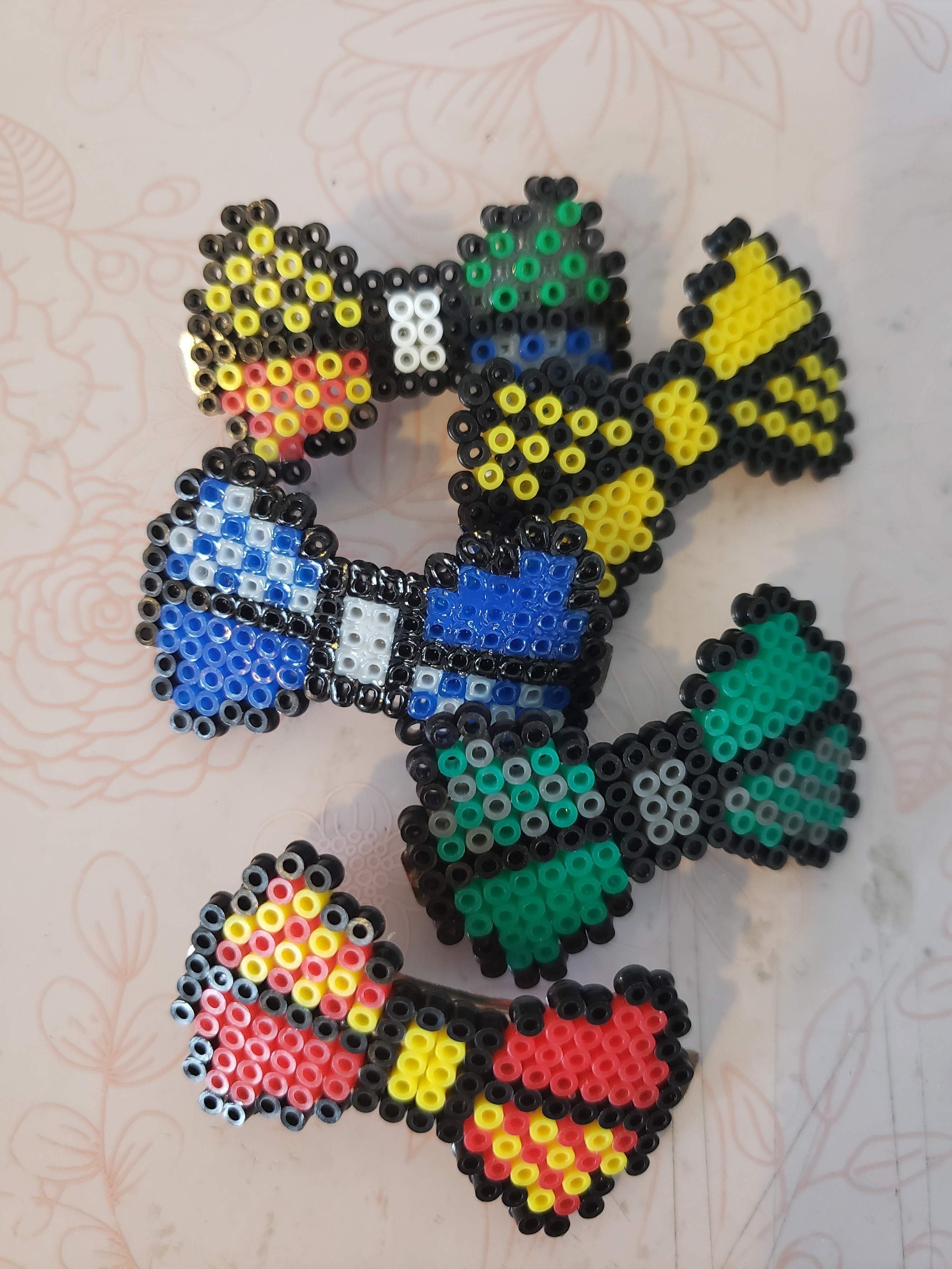 Harry Potter Hogwarts House Perler Bead Mini Hair Clips barrettes