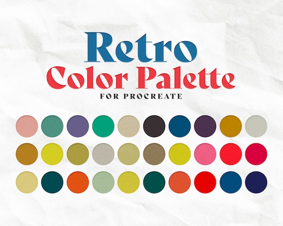 stereo eigenaar Drank Retro kleurenpalet vintage kleurenpalet procreate palet - Etsy Nederland
