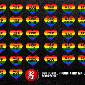Stolze Familie SVG. Stolzer passender svg. Pride Family. Pride svg. Passender Familienstolz. Lgbtq. Lgbt. Familienunterstützung. schwul lesbische Transgender.