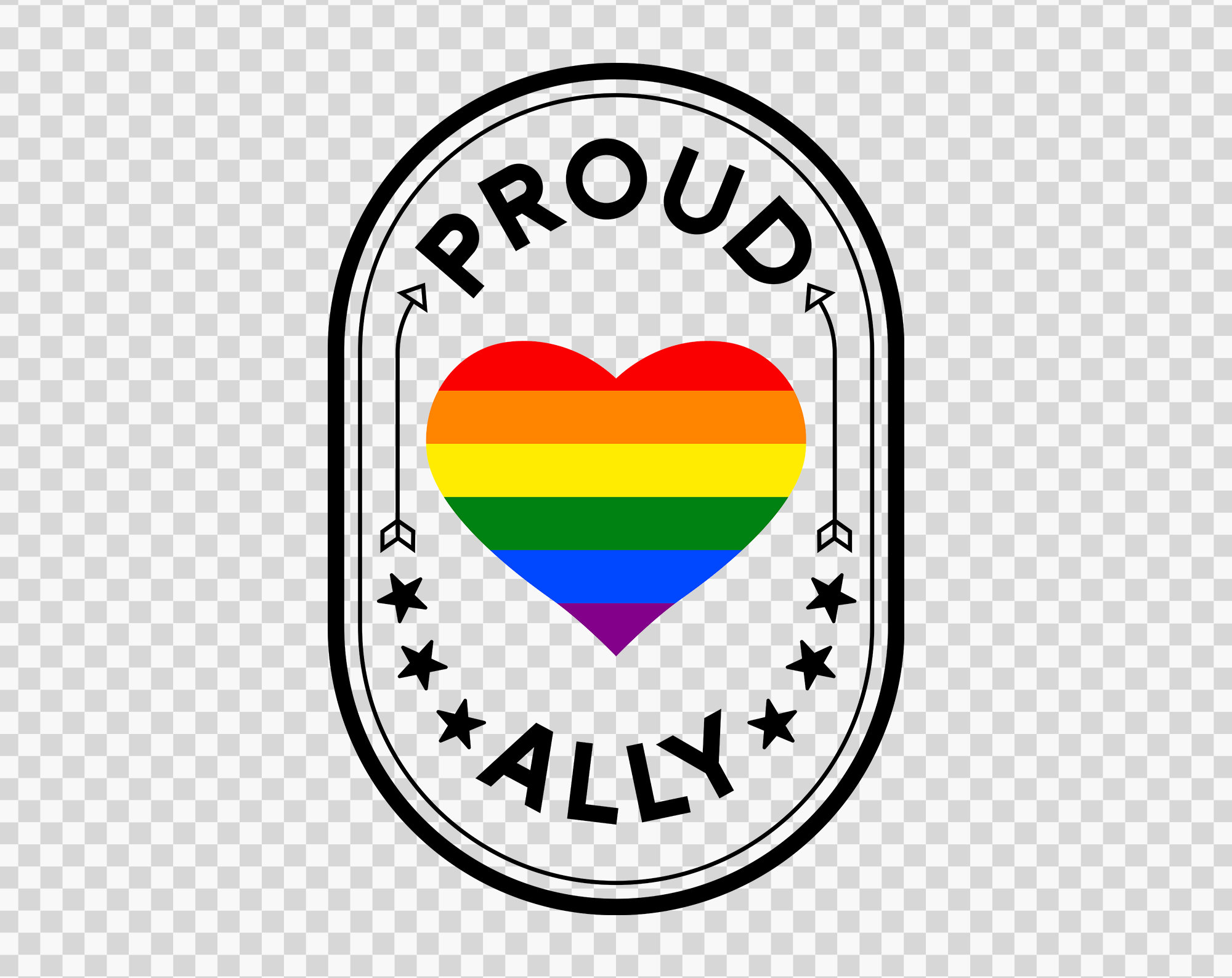 Proud Ally SVG Gay Pride Cut Files Fun Straight Ally Gay - Etsy
