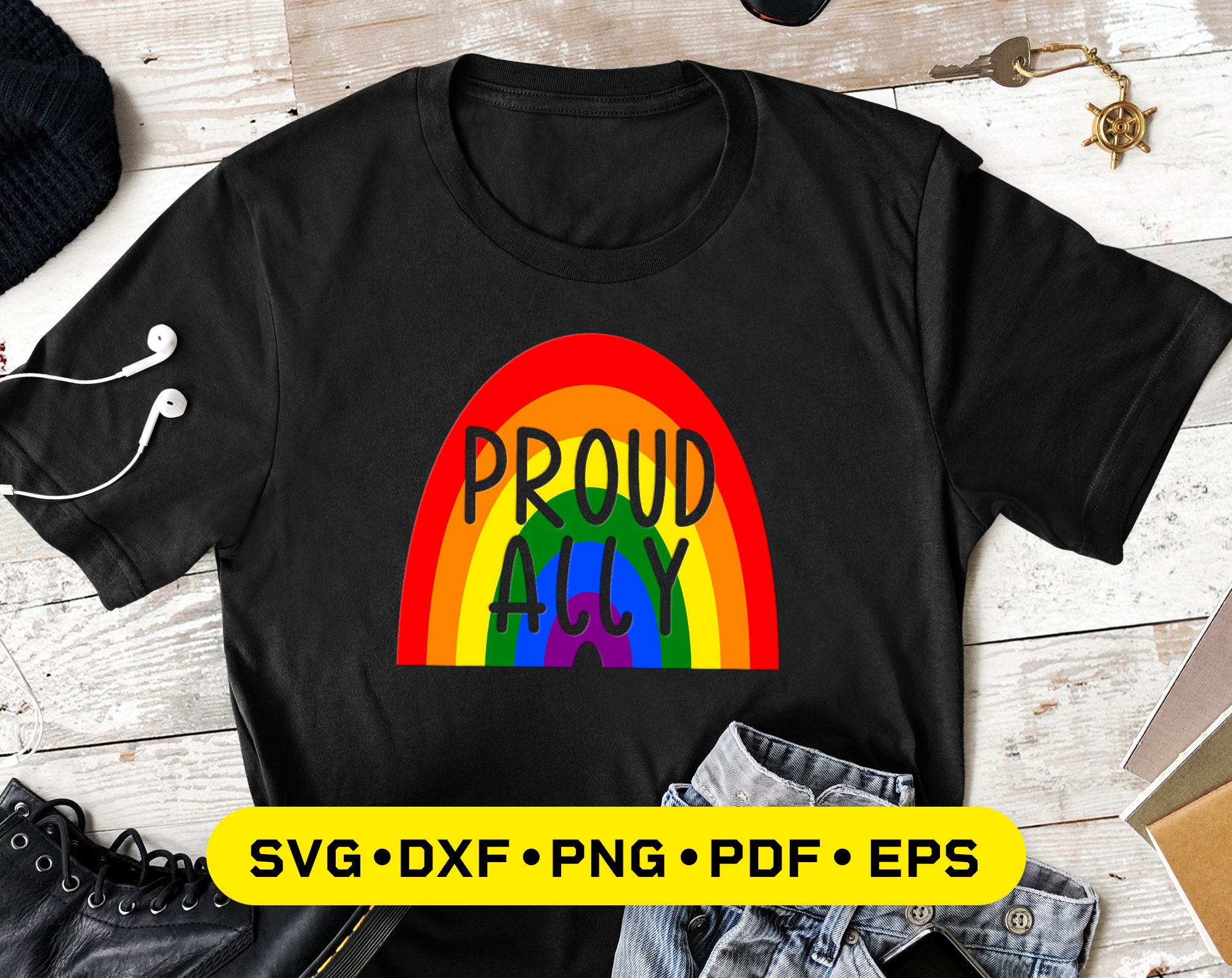 Proud Ally SVG Gay Pride Cut Files Fun Straight Ally Gay - Etsy