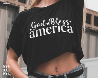 God Bless America SVG: 4th of July Patriotic Design (Digital Files)
