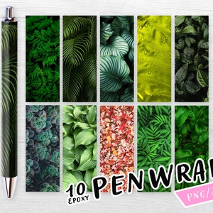 Leaf Pen Wraps: Waterside Organic Background (Digital Files)