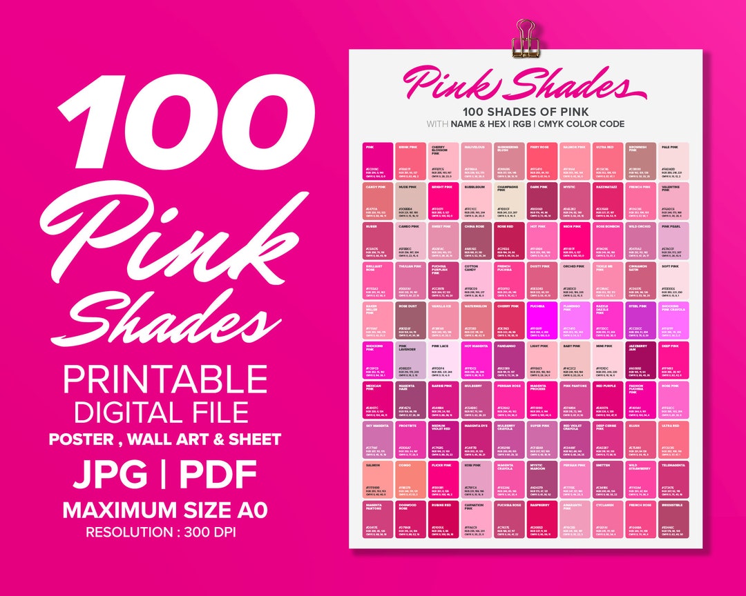 Pink color shades deals