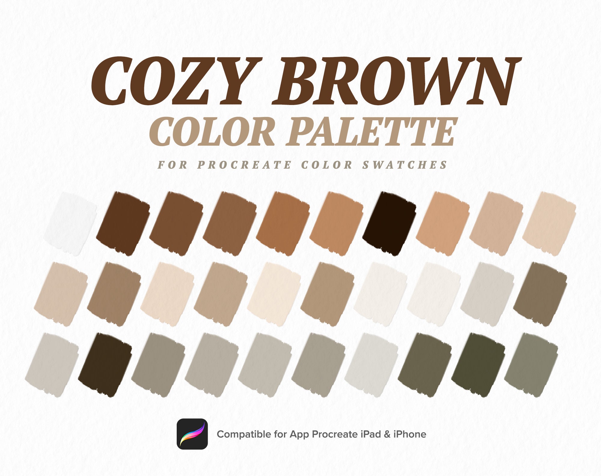 Cozy Brown Color Palette Nature Color Sky Color Procreate 