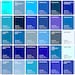 100 Blue Shades Color Poster, Wall Art Color, Chart &amp; Sheet, Color ...