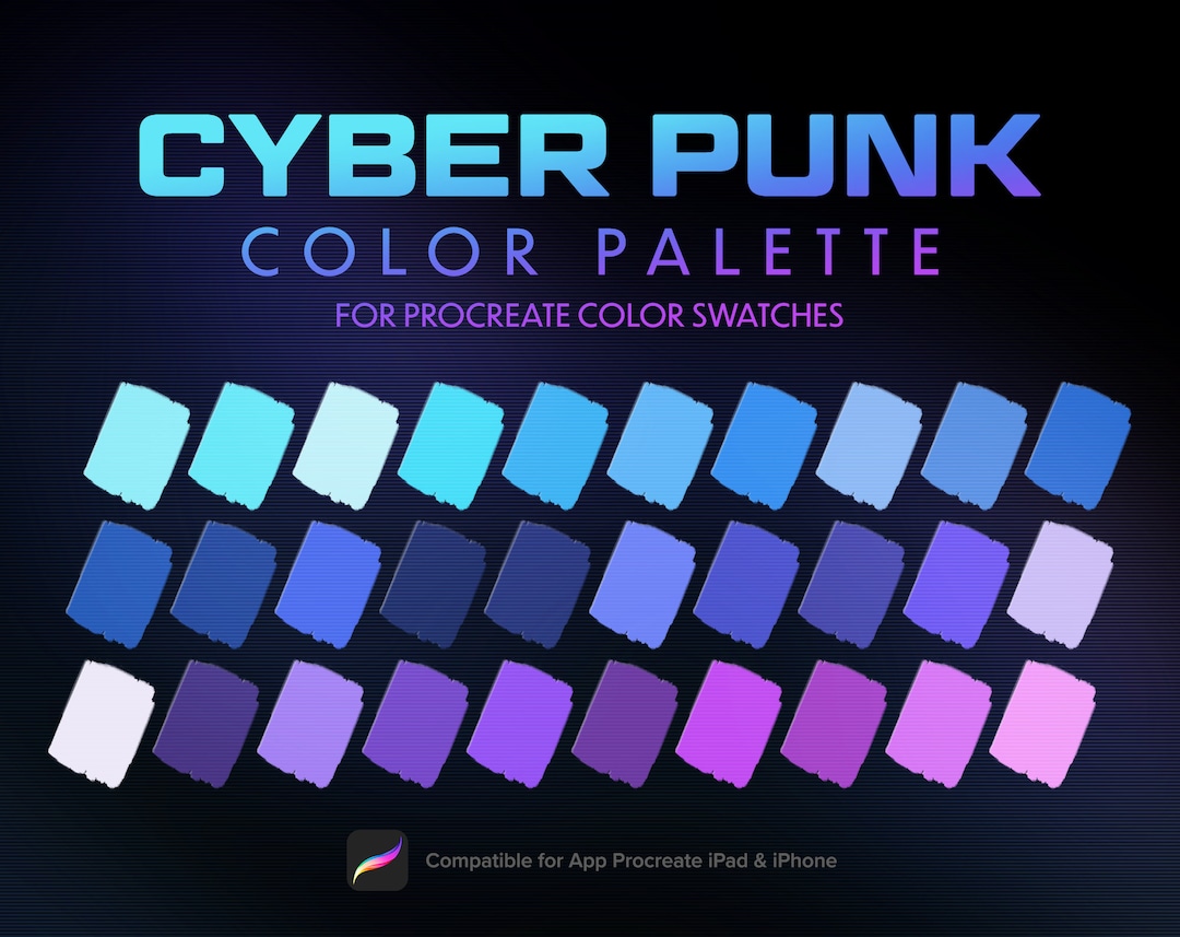 Cyberpunk Neon Color Palette Couleur De Lumi re Futuriste Etsy France