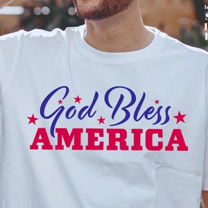 God Bless America SVG, 4th of July svg, 4 july shirt svg, Independence day svg, America svg, god bless svg, patriotic svg, png, cricut file