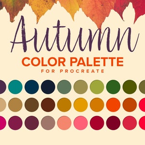 Autumn Color Palette: 30 Procreate Swatches for iPad (Digital Download)
