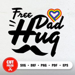 Gratis Papa Knuffel LGBT svg |  Hart Papa svg | Hug svg | gratis Hou van Lgbt svg | Lhbt Vader svg | Lgbt svg | gelukkige Vaderdag | Cricut Bestanden
