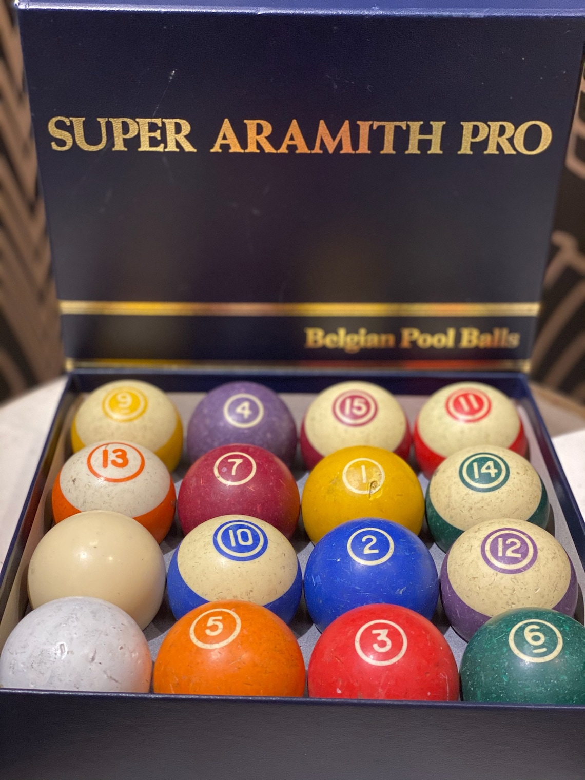 Super Aramith Pro Belgium Pool Ball Set Etsy