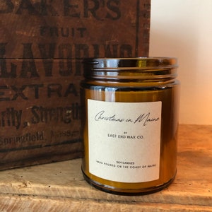 Christmas in Maine Woodsy Soy Candle | Handmade Home Decor | 100% Soy Candle | Home Fragrance | Tree Scent | Fir Tree | Christmas Tree